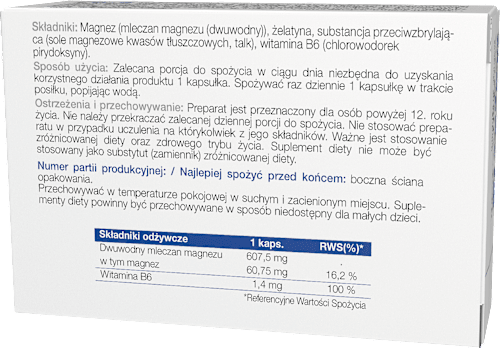 Suplement diety Magnez B6, kapsułki INV Poland