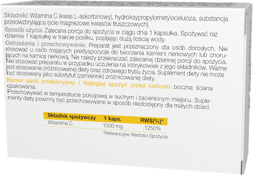 Suplement diety Witamina C 1000 MG, kapsułki INV Poland