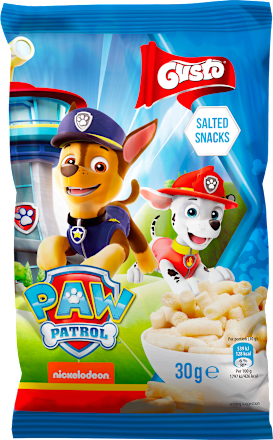 Jemne solené kukuričné chrumky Paw Patrol - modré Gusto