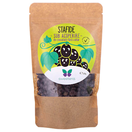 Stafide în ciocolată fără zahăr Sweeteria
