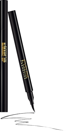Eveline tekoče črtalo za oči, Deep Black EVELINE COSMETICS