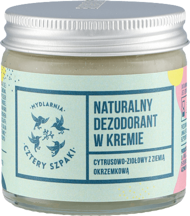 Dezeodorant w kremie cytrusowo-ziołowy CZTERY SZPAKI