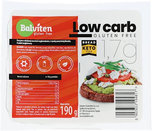 Bezglutenowy chleb Low Carb Balviten