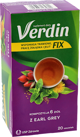 Suplement diety, wspomagający trawienie, pracę żołądka i jelit, Earl Grey USP ZDROWIE
