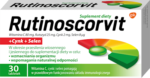 Suplement diety wzmacniający organizm, tabletki RUTINOSCORVIT