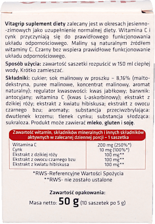 Suplement diety wspomagający odporność Vitagrip, saszetki  DR VITA