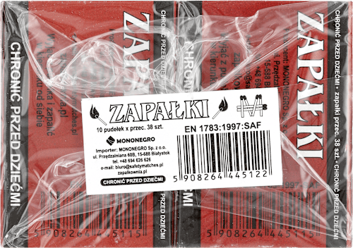 Zapałki tradycyjne 380 sztuk MONONEGRO