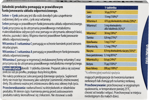 Suplement diety wspomagający odporność Selen + Cynk AFLOFARM