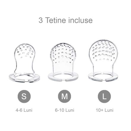 Suzetă pentru fructe&legume cu 3 tetine babysnugg