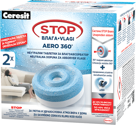 Таблетки за влагоабсорбатор Aero 360° 2в1 Ceresit STOP