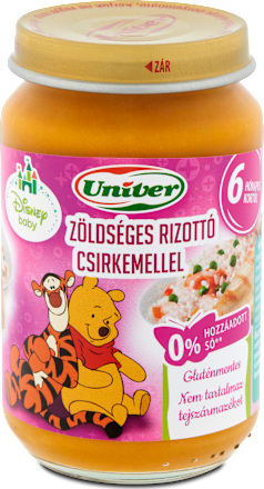 Bébimenü zöldséges rizottóval és csirkemellel 6 hónapos kortól Univer