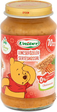 Junior menü lencsefőzelékkel és sertéshússal 10 hónapos kortól Univer
