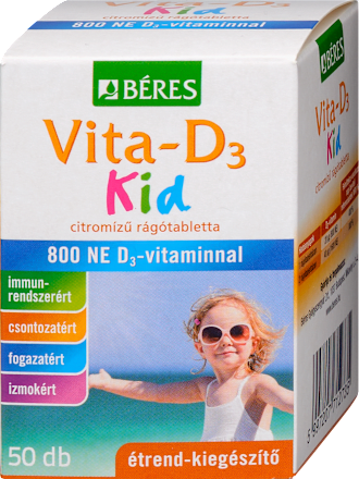 Vita D3 Kid 800 NE rágótabletta Béres