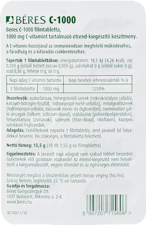 C-Vitamin 1000mg tabletta Béres