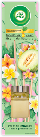 Odorizant cameră cu bețișoare Pepene și Frangipani AIRWICK