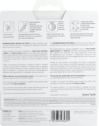 Regenerująca Maska DO STÓP w postaci nasączonych skarpetek L'biotica