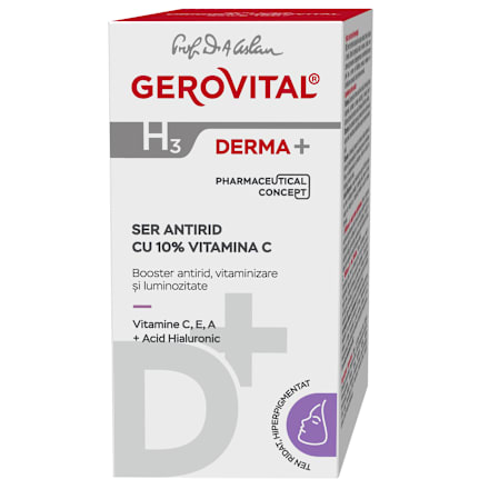 Ser pentru față antirid cu vitamina c GEROVITAL