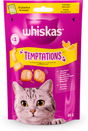 Temptations poslastica za mačke - piletina i sir Whiskas