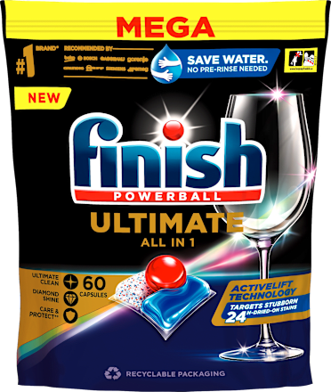Ultimate kapsule za strojno pranje posuđa Finish