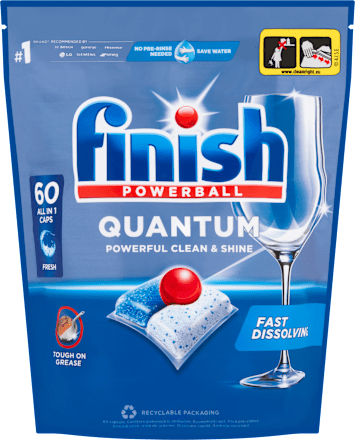 Kapsuly do umývačky riadu Quantum Powerful Clean & Shine Finish