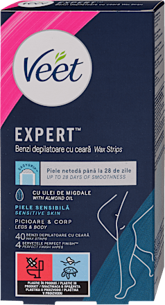 Hideggyanta szalagok Expert, érzékeny bőrre Veet