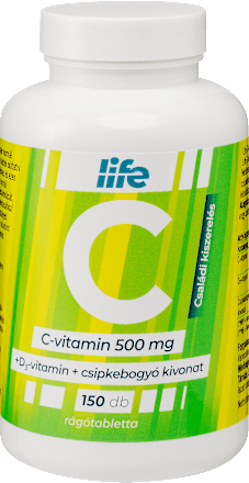Life C-vitamin+D3 csipkebogyó rágótabletta ...