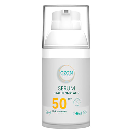 Ser cu acid hialuronic și protecție solară SPF50 cosmetic plant