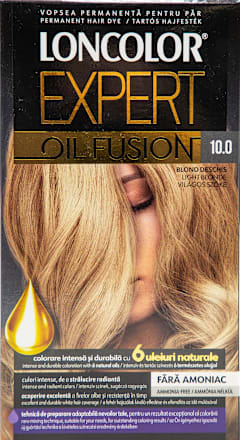 Vopsea de păr fără amoniac Oil Fusion 10.0 blond deschis LONCOLOR EXPERT