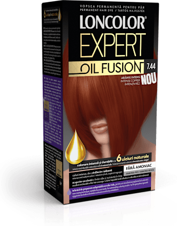Vopsea de păr fără amoniac 7.44 arămiu intens LONCOLOR EXPERT