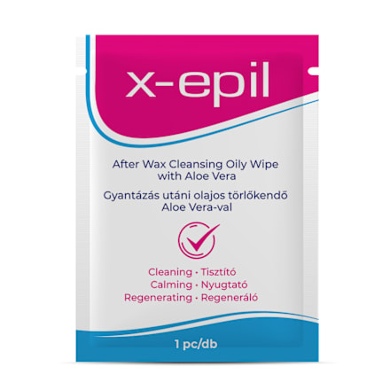 Gyantázás utáni törlőkendő Aloe Verával X-Epil