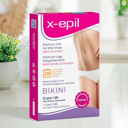 Hideggyanta csíkok bikinivonalra és hónaljra, érzékeny bőrre X-Epil