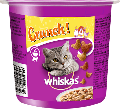 Katzenleckerlie Crunch mit Huhn, Truthahn & Ente Whiskas