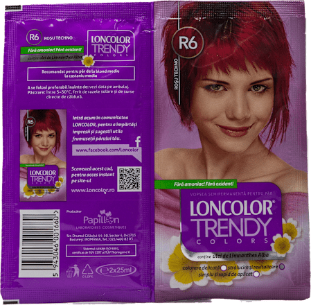 Vopsea semipermanentă techno red R6 LONCOLOR TRENDY