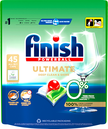Таблетки за съдомиялна машина Ultimate All in 1 0% Finish