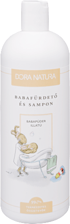 Babafürdető és sampon, babapúder illattal DORA NATURA