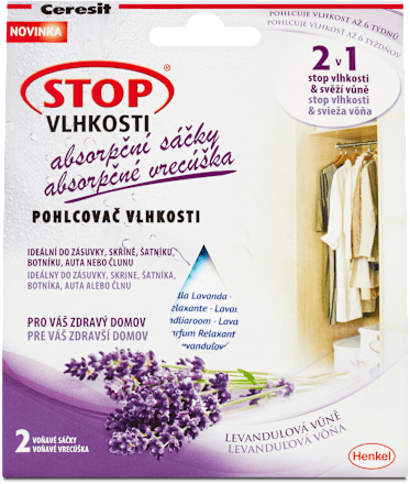 absorpční sáčky s vůní levandule Ceresit