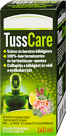 TussCare szirup száraz és hurutos köhögés kezelésére Medistus