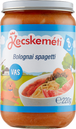 Junior menü bolognai spagetti 8 hónapos kortól Kecskeméti