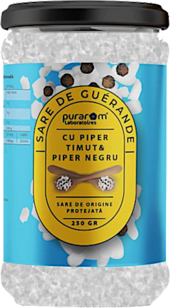 Sare de Guérande cu Piper Timur și Piper Negru PURAROM LABORATOIRES