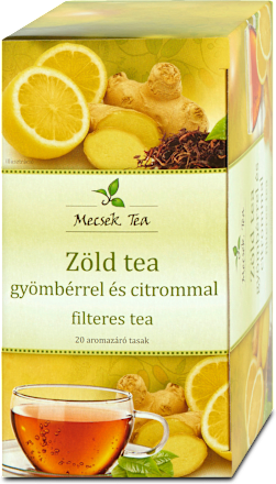 Gyömbér-citrom zöld tea 20x2g Mecsek