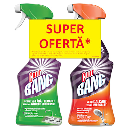 Pachet soluţii împotriva calcarului  CILLIT BANG