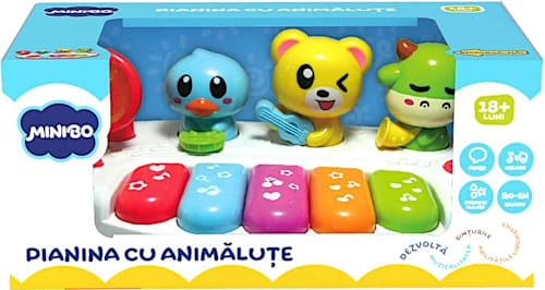 Jucărie pentru bebeluși, Pianina cu animăluțe Minibo