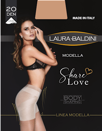 Dres damă Modella 20DEN 4-M bej LAURA BALDINI