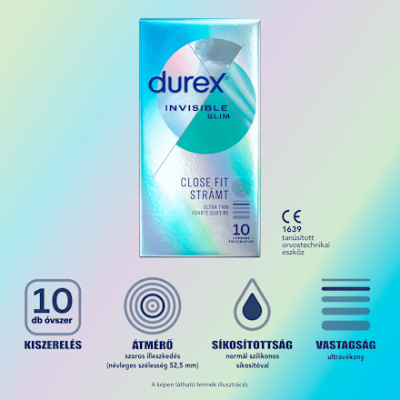 Óvszer Nude/Invisible Slim Close Fit Durex