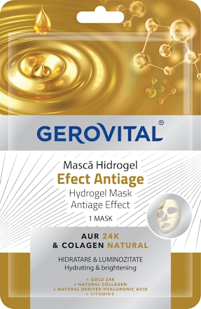 Mască de față hydrogel cu efect atiage GEROVITAL