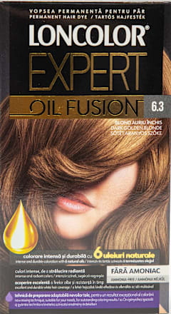 Vopsea de păr fără amoniac Oil Fusion 6.3 blond auriu închis LONCOLOR EXPERT