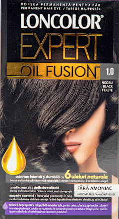 Vopsea de păr fără amoniac Oil Fusion 1.0 negru LONCOLOR EXPERT