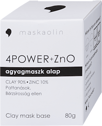 Arcpakolás 4POWER+ZnO, agyaggal és cinkkel Maskaolin
