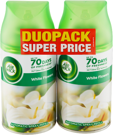 Fresh Matic Fehér virágok légfrissítő utántöltő Frézia és jázmin illattal Air Wick
