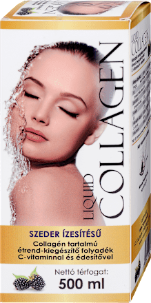 Liquid Collagén étrend-kiegészítő folyadék C-vitaminnal, szeder iz ...